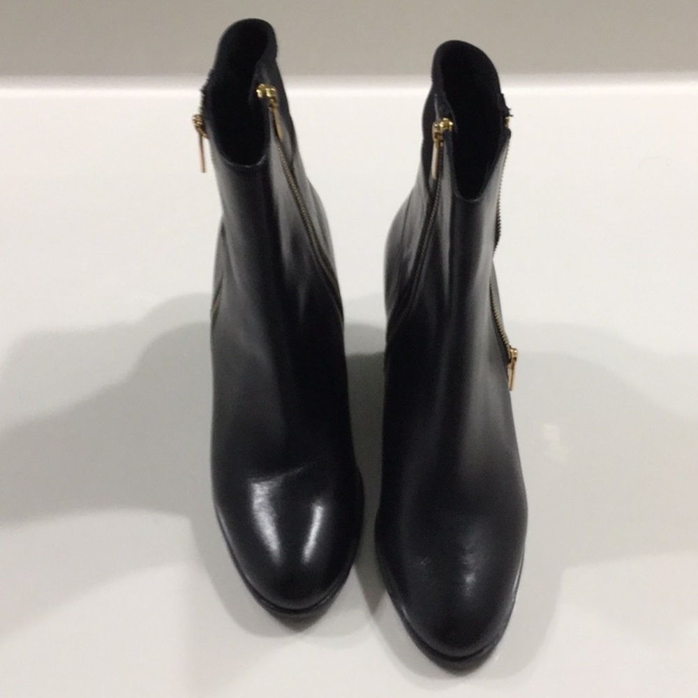 Brand New | Leather Wedge Boot | Side Zipper